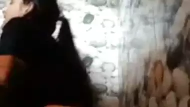 Village guy enjoys bathroom sex with his nude GF