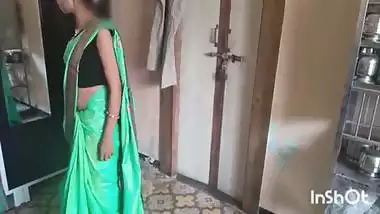 My village bhabhi Shivani in green saree.