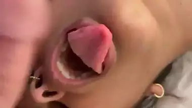 Indian girl gets addicted to a white dick in NRI sex MMS