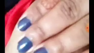 Tight pink pussy and round boobs showing GF video call