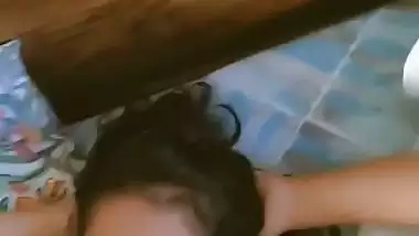 Lover fucks GF’s mouth and cums on her face in Hindi bf