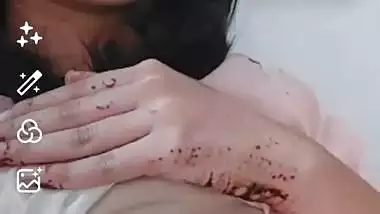 First time topless video making of hot girlfriend