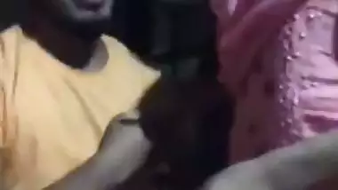 Village wife quick romance boob press by husband