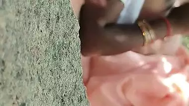 Telugu wife outdoor fucking with husband friend